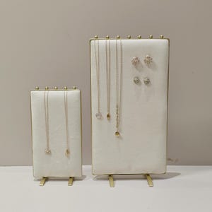 Velvet Necklace Holder, Necklace Display, White Jewelry Display, Velvet Jewelry Display  DS2207