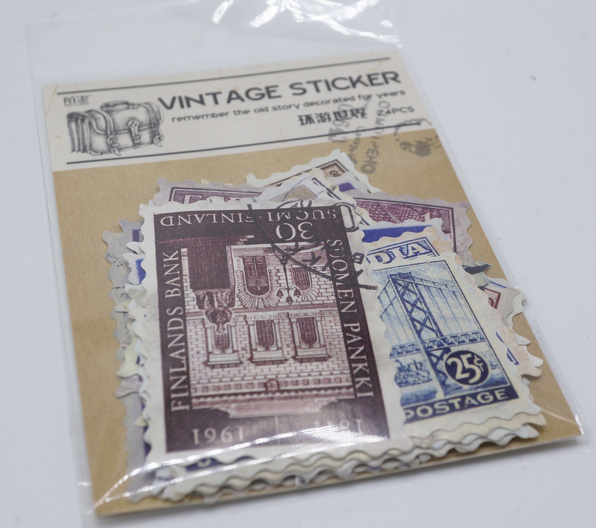 Briefmarken aus aller Welt Sticker Pack Aufkleber-Set | Etsy