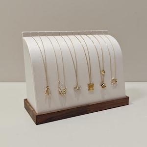 Espositore per collane in noce, espositore per gioielli, espositore per collane, porta collane DS2451