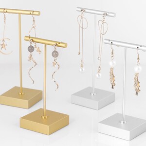 T-bar earring stand, gold earring display, sliver earring displays   DS1928
