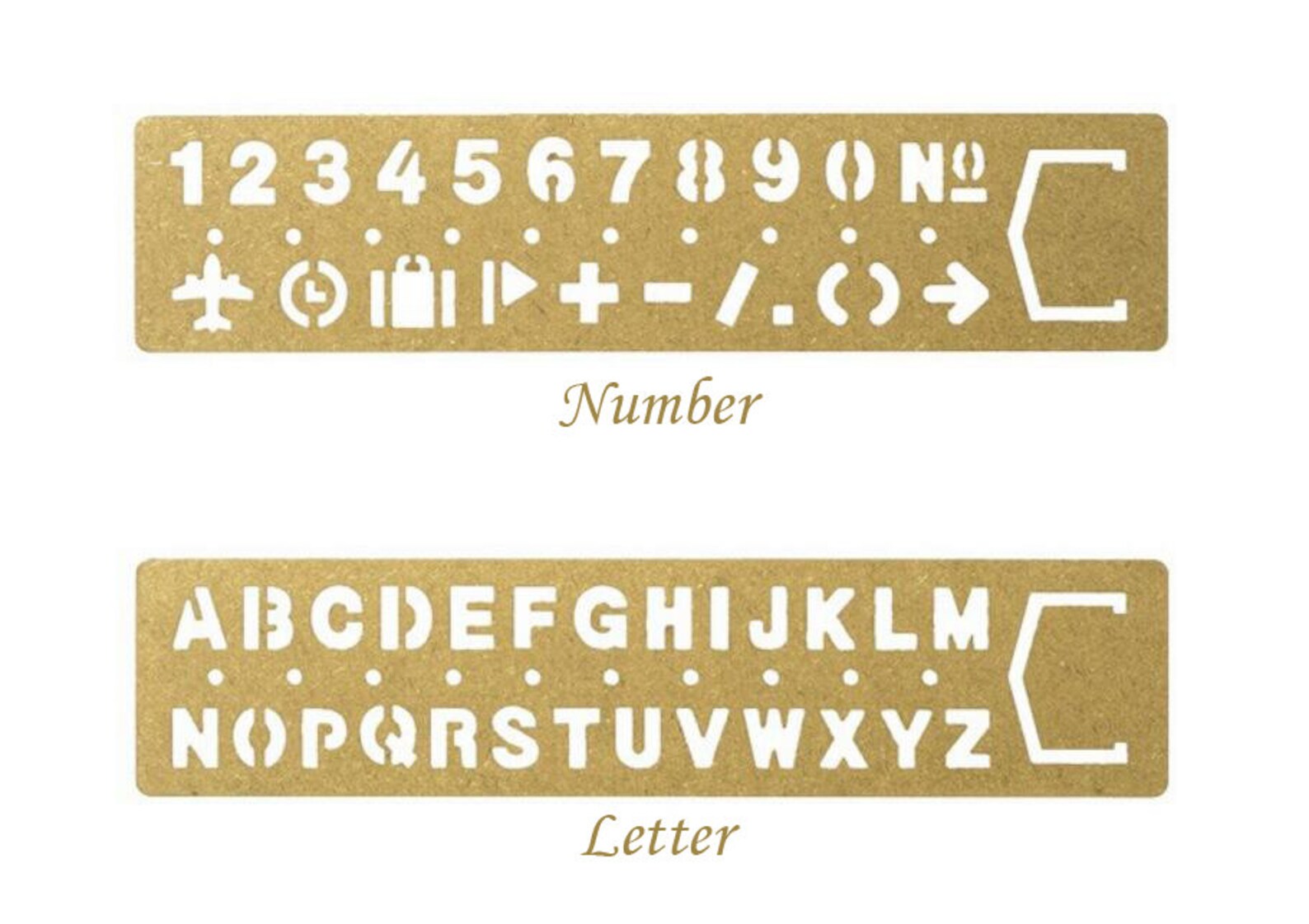 Brass Number Stencil Ruler Brass Ruler Drawing Stencil | Etsy