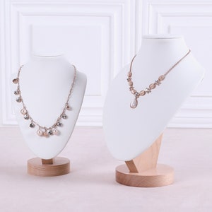 Kettingbuste, sieradenstandaard, kettingdisplay, witte ketting diaplsy DS1254
