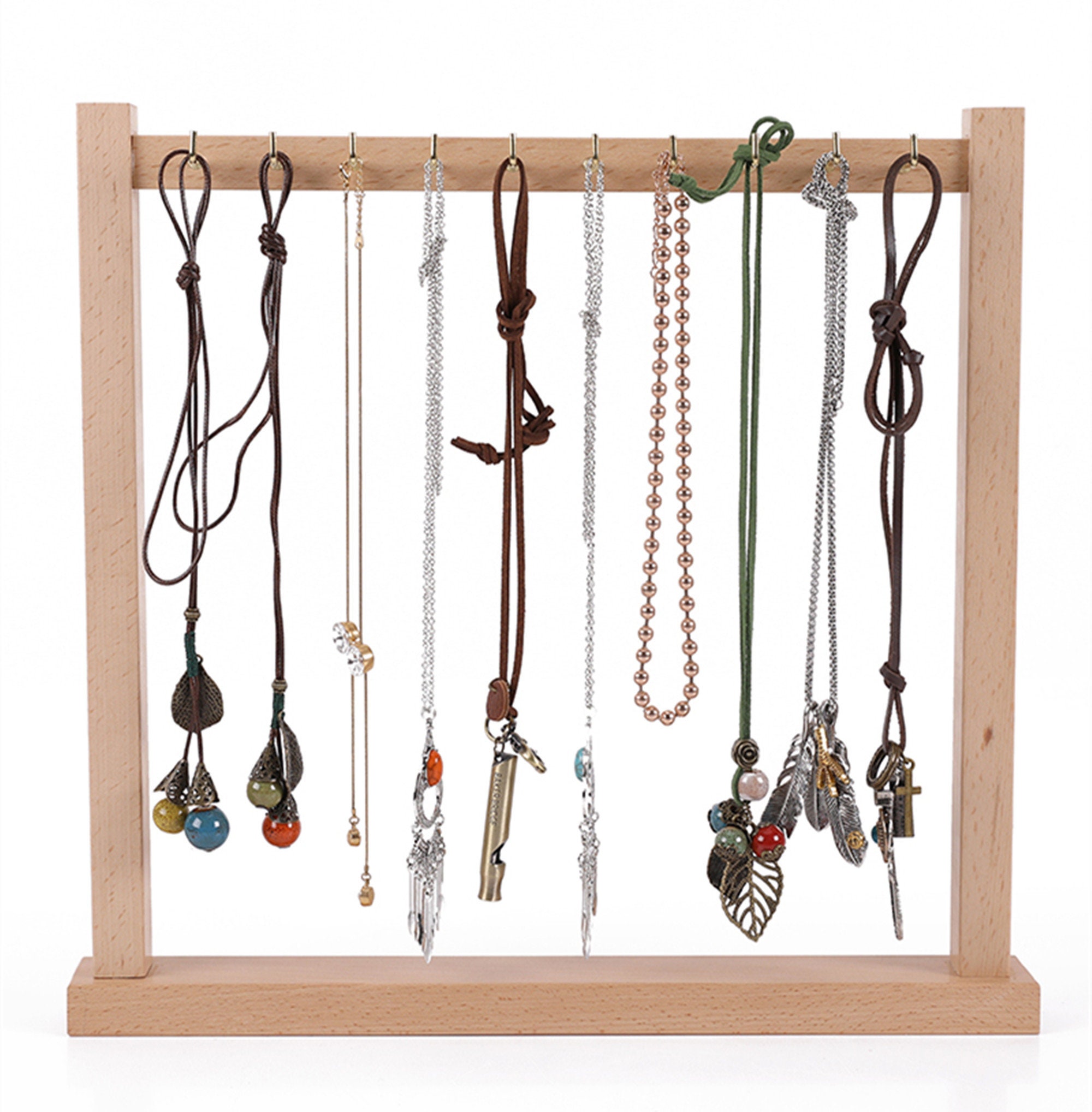 Wooden Jewelry Organizer, Jewelry Display Stand Necklace Holder – FeelsoLife
