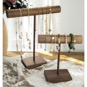 Walnut Wood Display, T-BAR Watch/Bracelet Display, Jewelry Display Stand Holder   DS1939