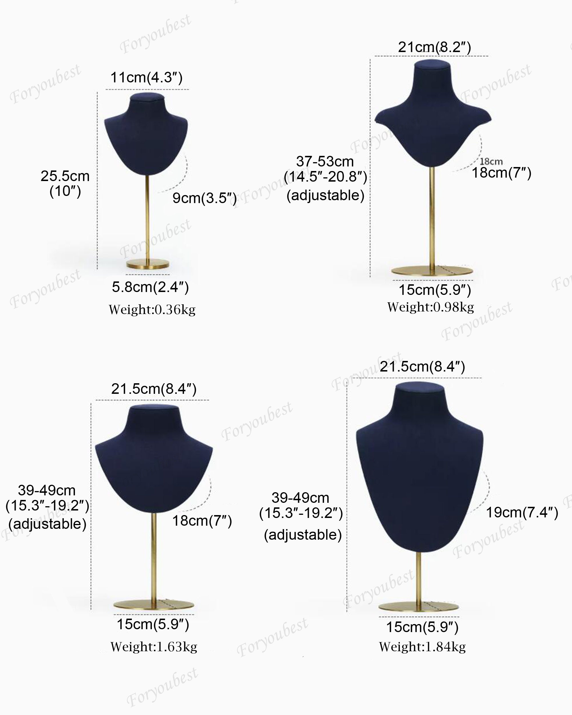 Porte Bijoux Buste Femme Présentoir Noir - Neuf Sans Emballage - Idéal Pour Exposition