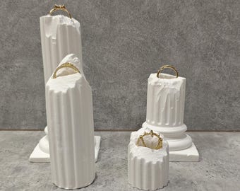 Gypsum ring display, ring stand holder, white ring display, wedding ring display, ring photography tool   DS2088