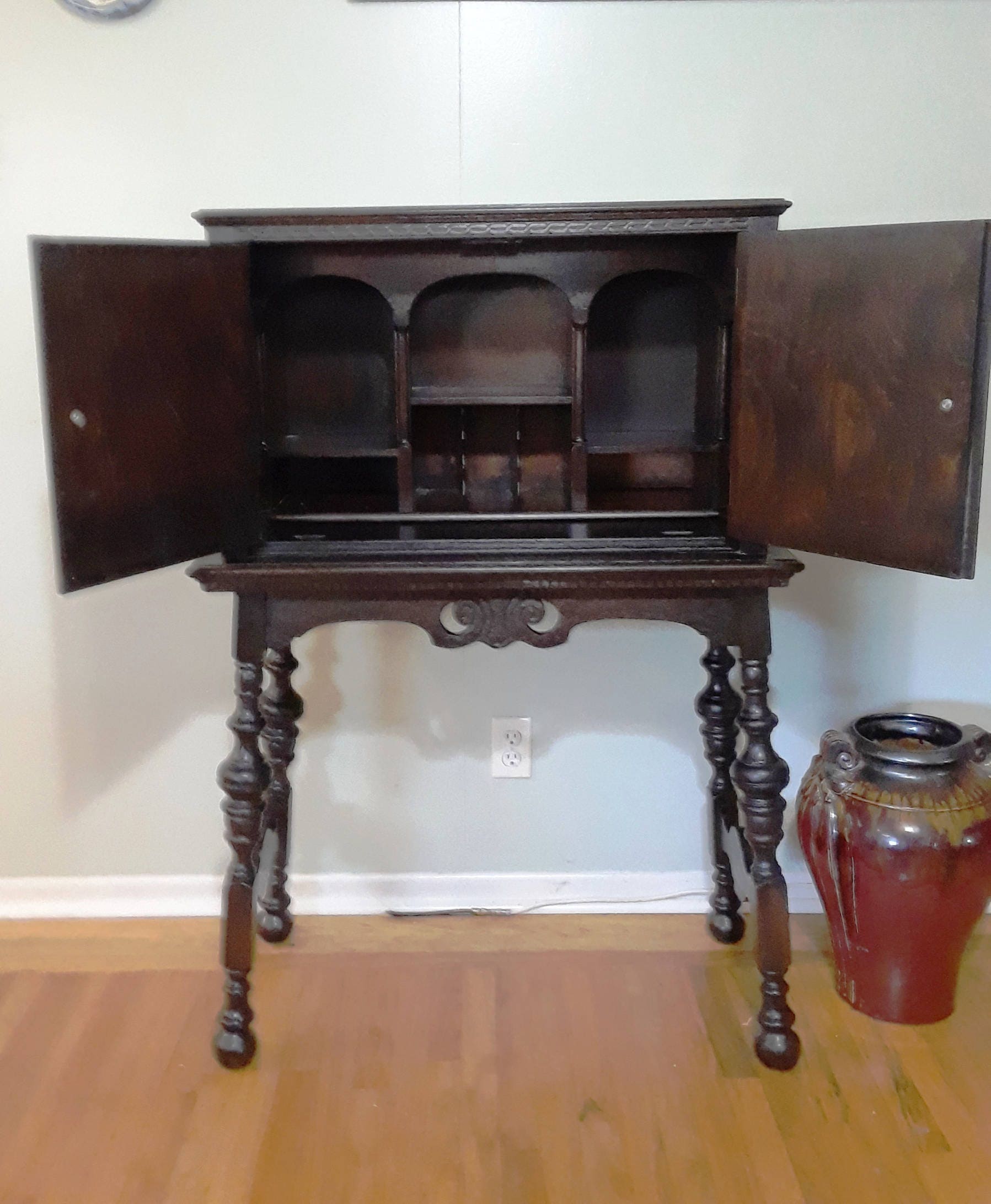 Antique Spanish Revival Secretary Desk by Angelus Furniture of Etsy