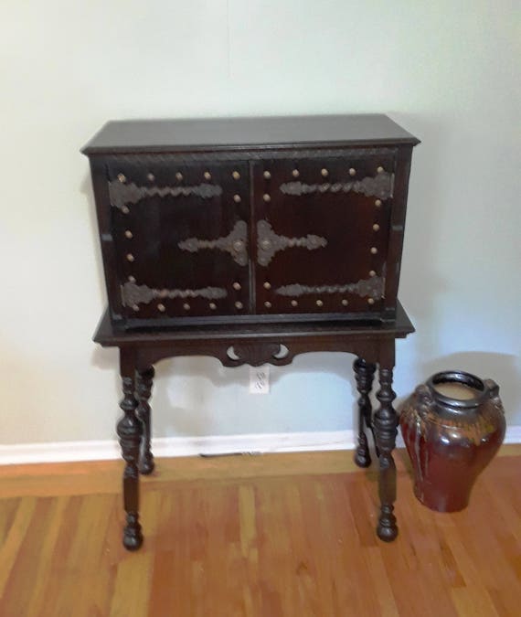 Antique Spanish Revival Secretary Desk By Angelus Furniture Of Antique Spanish Revival Secretary Desk, Spanish Revival Furniture