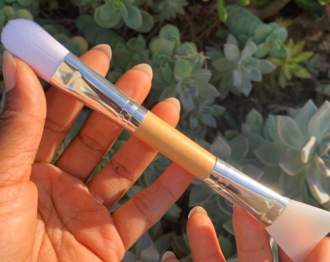 Doublesided Face Mask Brush Bamboo Face Mask Brush Silicone Face Mask