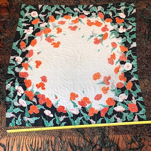 Vintage Silk Piano Shawl