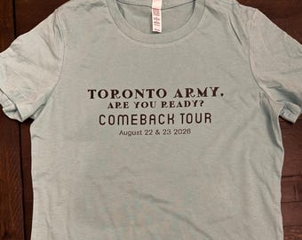 K-pop inspired bella and canvas Adult Top, Toronto Army, concert goers