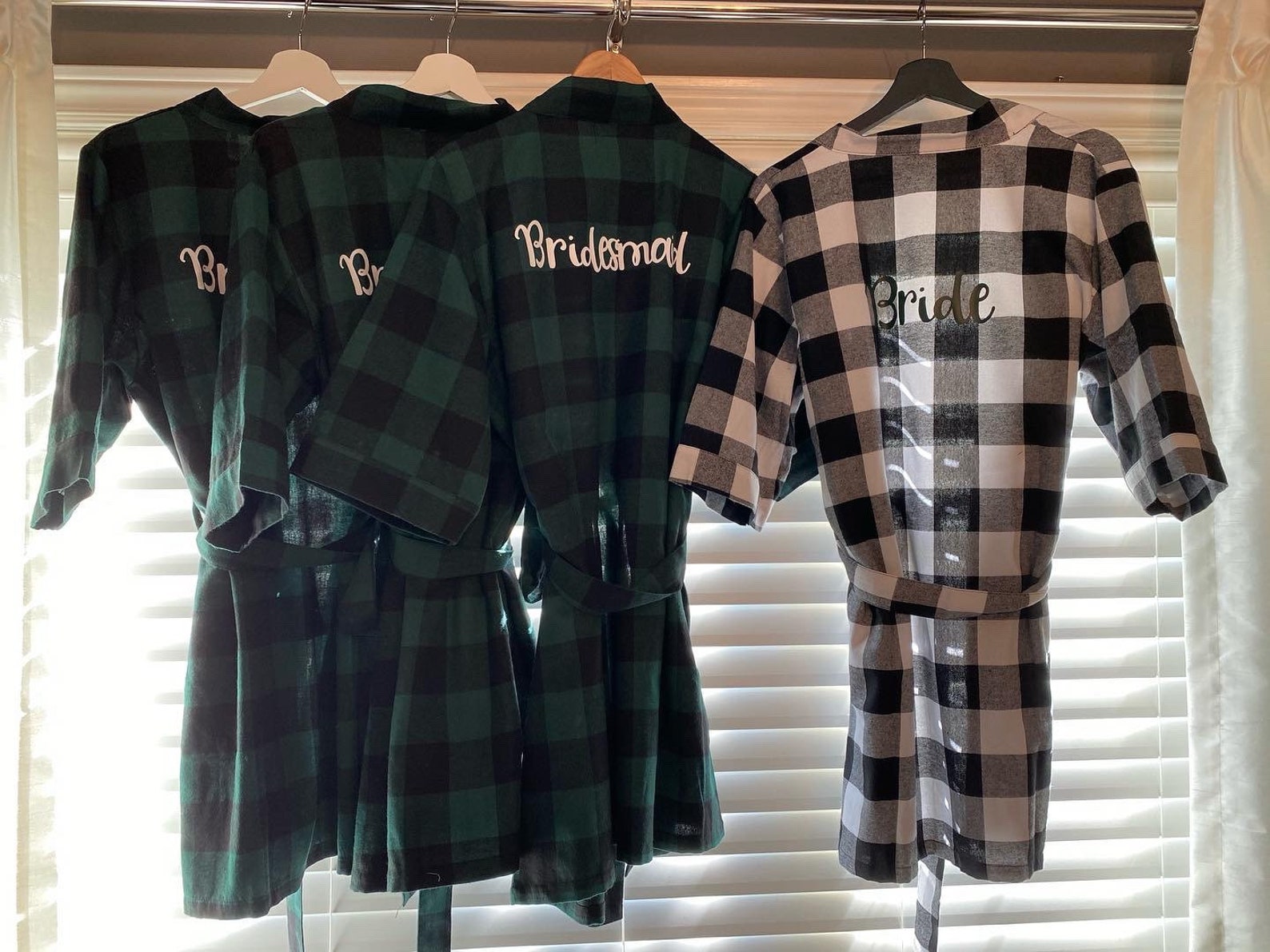 Bridesmaid Robes Bridal Party Cotton Robes Bride Wedding Etsy