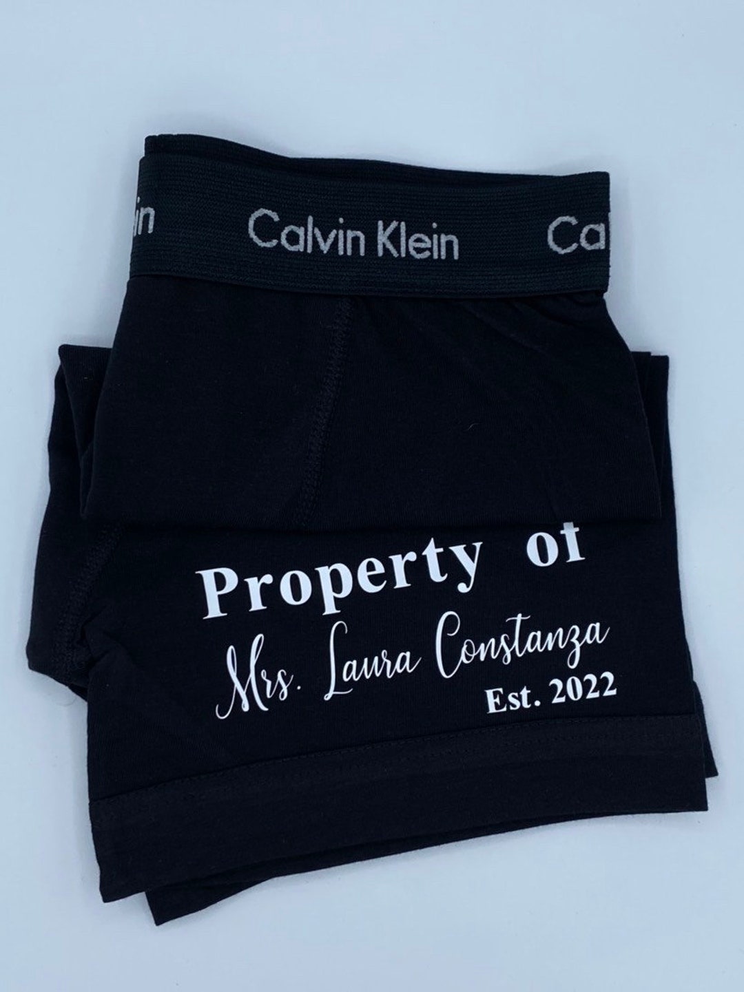 Calzoncillos bóxer para hombre, propiedad de la señora, regalo de broma,  aniversario, regalo para esposo, novio, prometido, broma privada, regalo de 