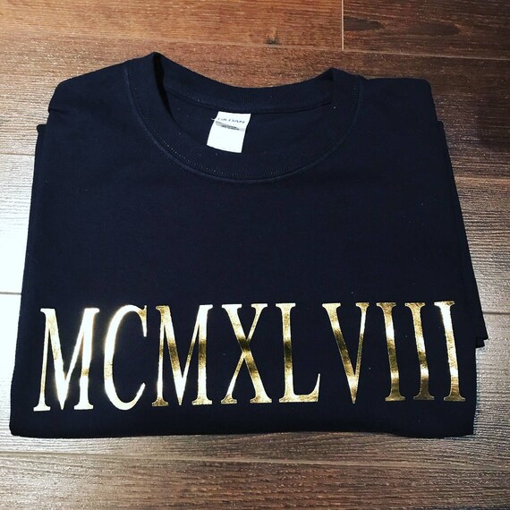 roman numerals t shirt