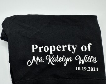 Mens Boxer Briefs, property of mrs.,  Anniversary, gift for husband, boyfriend, fiancé, wedding gift, underwear