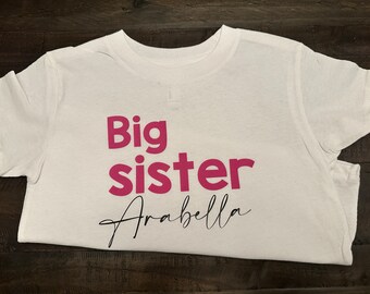 Big sister Toddler t-shirt, baby, bodysuit, 2nd time mom, baby shower gift, announcement shirt