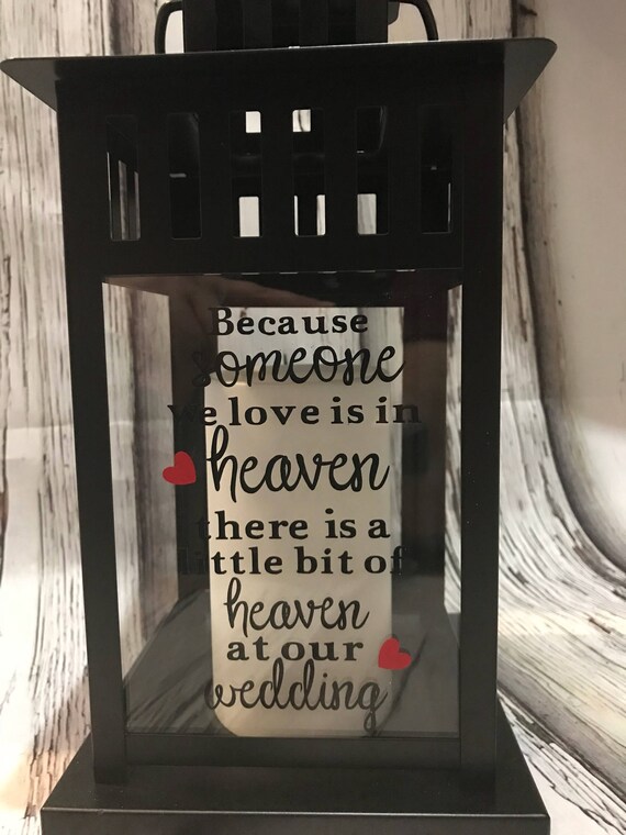 Vinyl Sticker Wedding Venue Decoration THIS LANTERN BURNS IN LOVING MEMORY