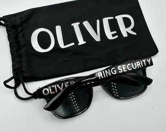 Ring security sunglasses, wedding, ring bearer gift, kid glasses, ring security, wedding party gifts, bridal party presents, ring boy