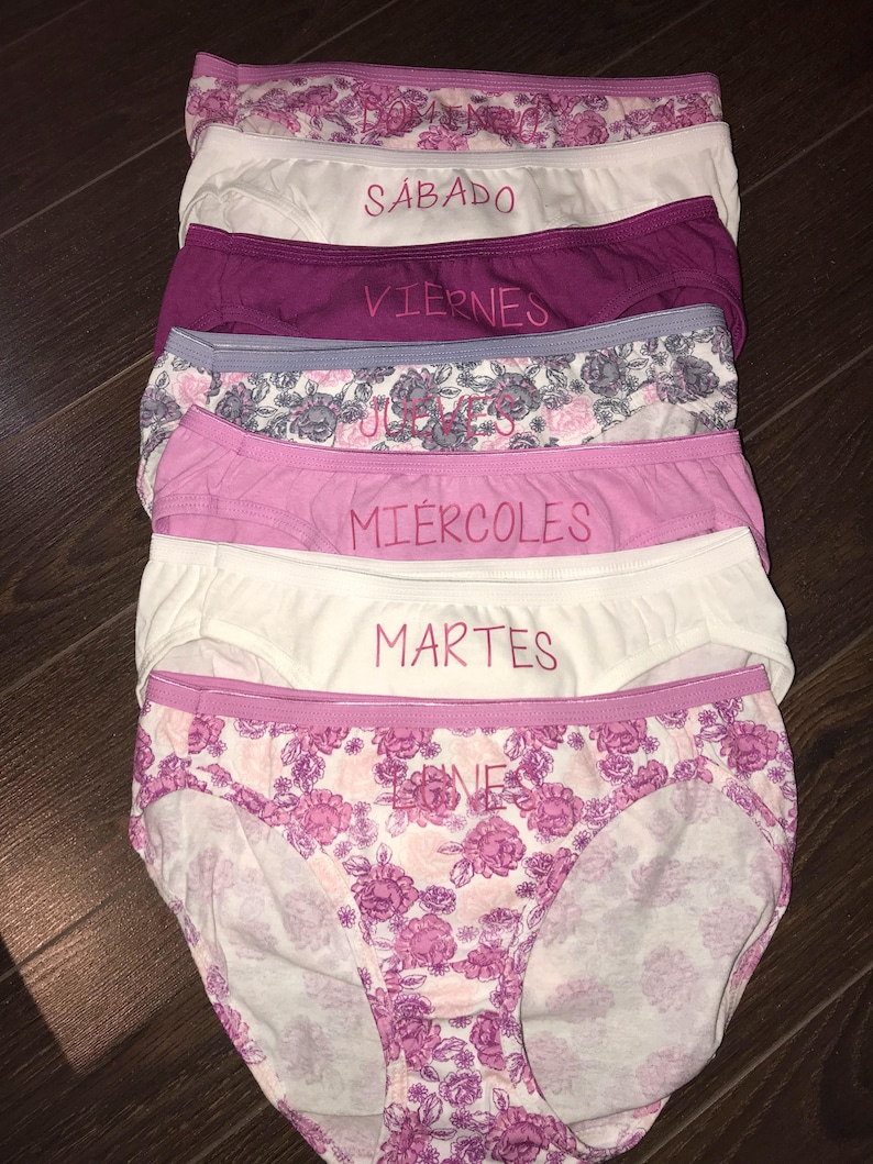 Hanes Spanish Day of the Week Underwear Panties Girls Etsy
