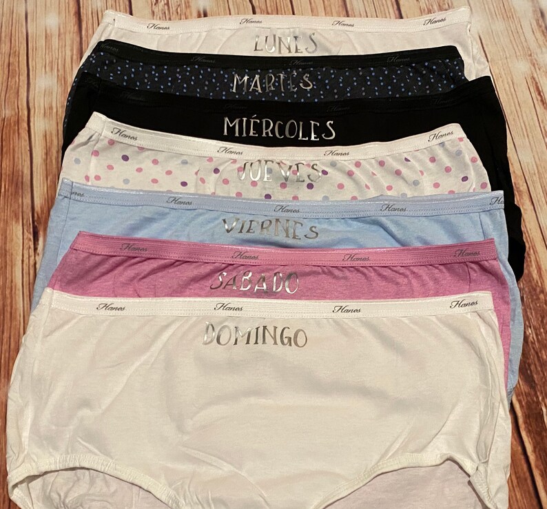 Hanes Spanish Day of the Week Underwear Panties Girls Etsy