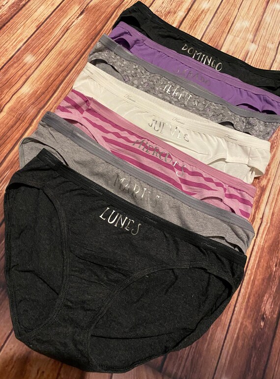 Las Bragas con los dias de la semana mujeres lunes martes miercoles Etsy Espana