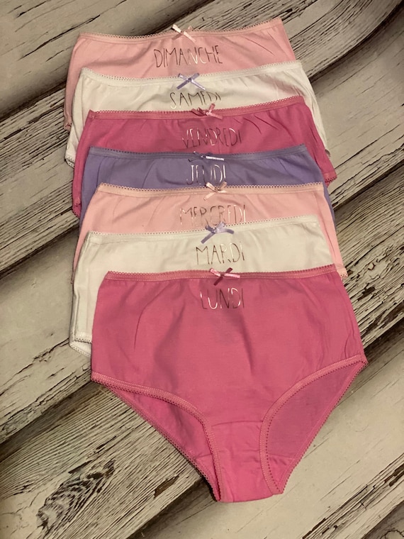 Day of the Week Underwear for Girls, Panties, Girls Clothing, Jours De La  Semaine, Vêtements Pour Les Filles, Jeunes, School, Ecole, Lundi -   Canada