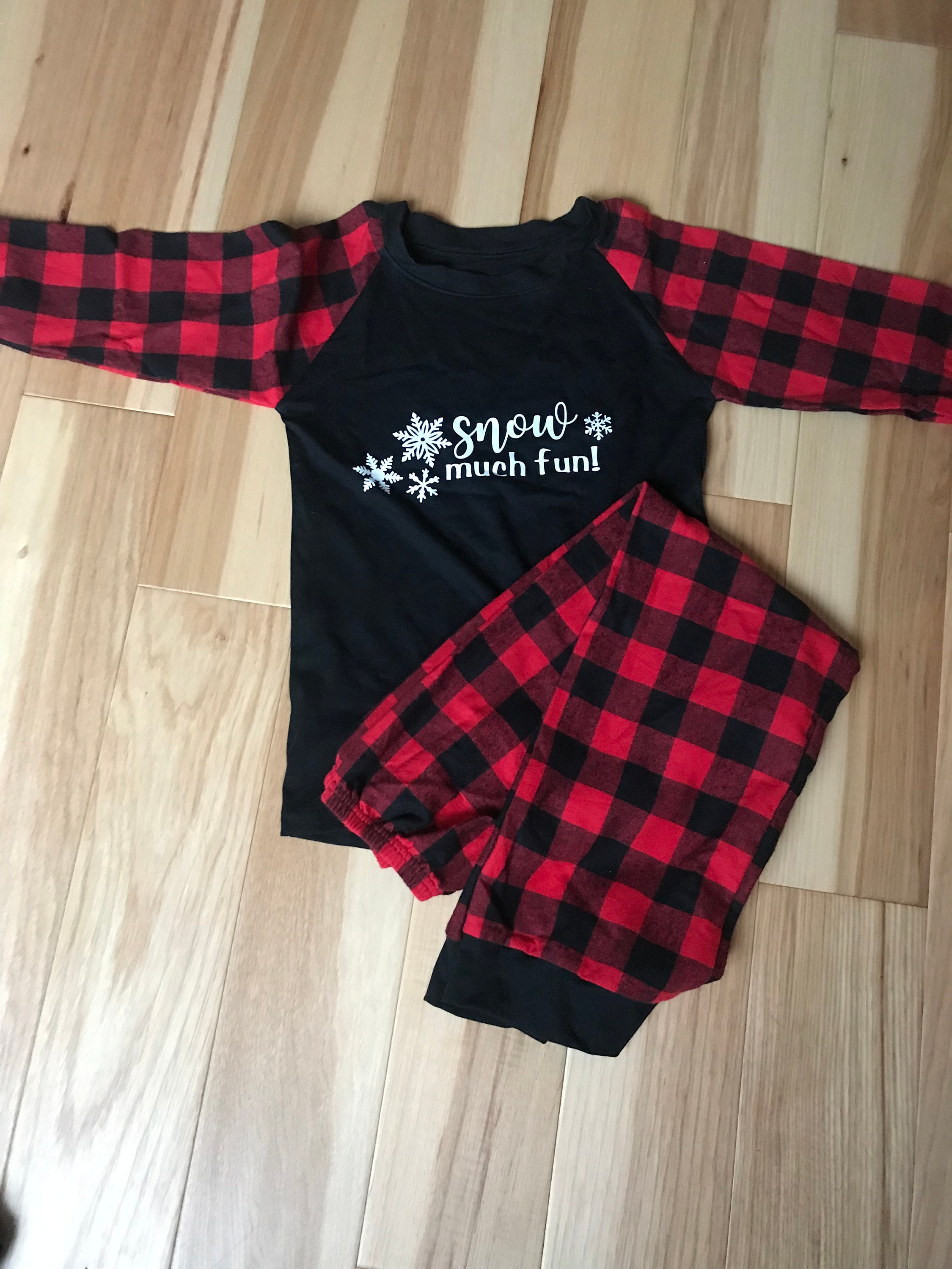 Personalized Christmas Pyjamas, Pajamas for kids, Adults, Xmas, PJ's, holiday, buffalo plaid, sleep wear, children, bedtime, night, pjs
