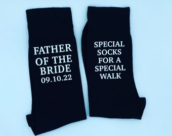 Father of the Bride Socks, Personalized Wedding Gift