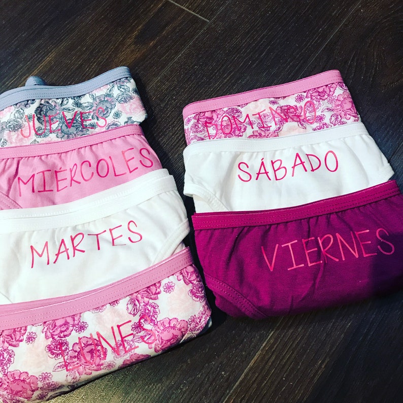 Hanes Spanish Day of the Week Underwear Panties Girls Etsy