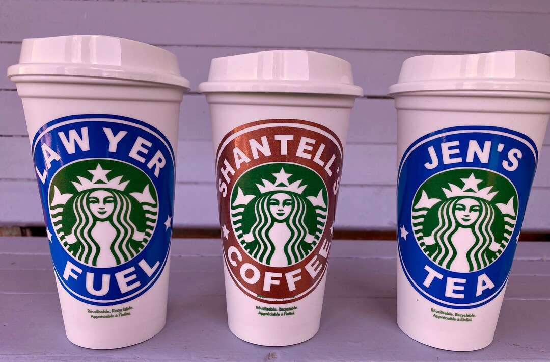 Personalized Starbucks Reusable Hot Coffee Cups, Mom Fuel, Strong as a