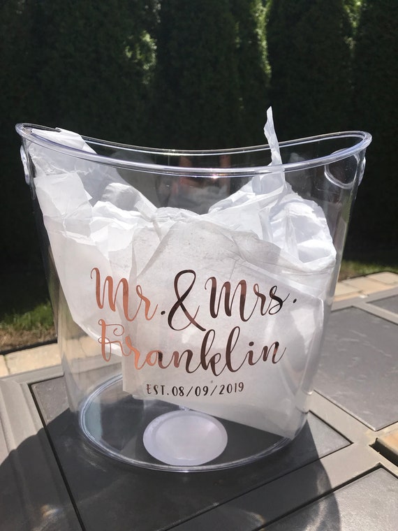 acrylic ice bucket personalized