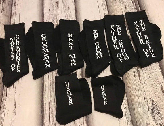 Wedding Party Socks Groom Best Man Usher