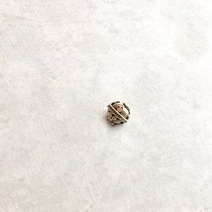 925 Bali sterling silver findings- 9mm silver bead, granulated round dot rope spacer bead B-37