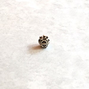 925 Bali sterling silver findings- 9mm silver bead, arch, rope & dot spacer bead B-41