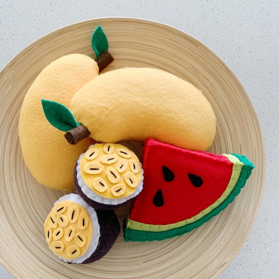 Felt Food Fruit Mango Play Food Play Kitchen Play House Etsy Ireland