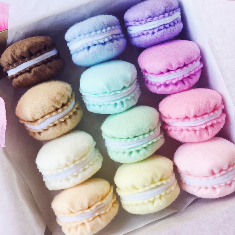 Felt Food Tea Party Macarons Pretend Play Macaroon Play Etsy Australia
