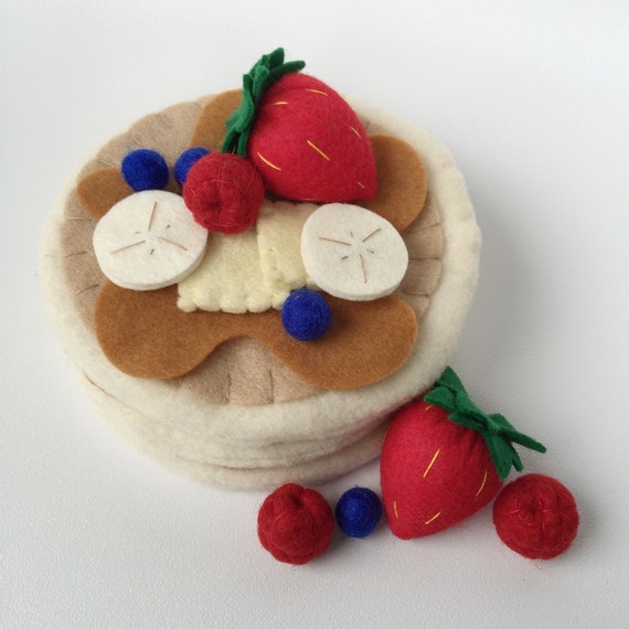 Toys Pretend Play Pretend felt food Pancakes Syrup Butter