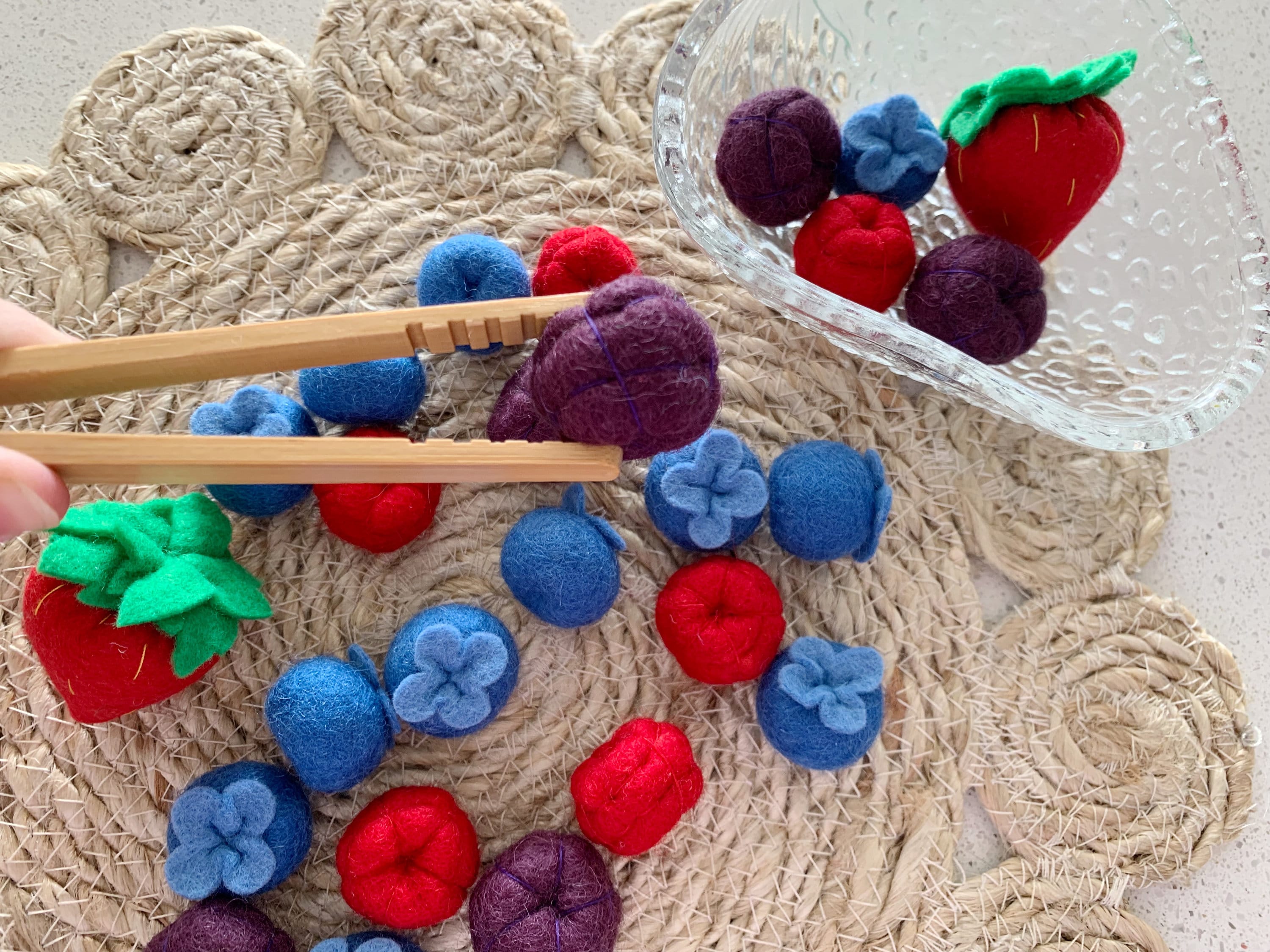 Felt Food Blueberries Play Food Raspberries Pretend - Etsy Australia