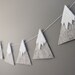 Felt Mountain Snowy Peaks Garland, Baby Nursery and Childrens Decor, Baby Shower Gift, Woodland Nursery, 1st Birthday 