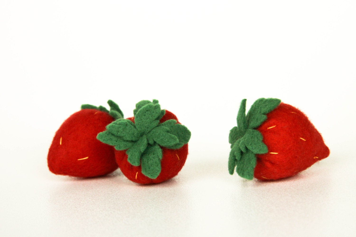 Felt Food Pretend Play Strawberries Lifelike Handmade Play Etsy
