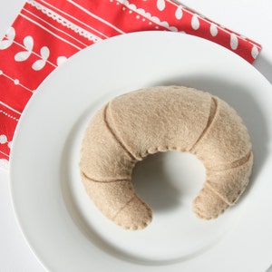 Felt Play Food Croissant, Bakery, Play Shop, Play Breakfast Food, Gift Idea