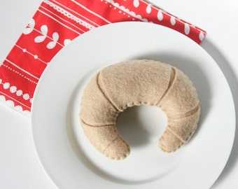 Felt Play Food Croissant, Bakery, Play Shop, Play Breakfast Food, Gift Idea