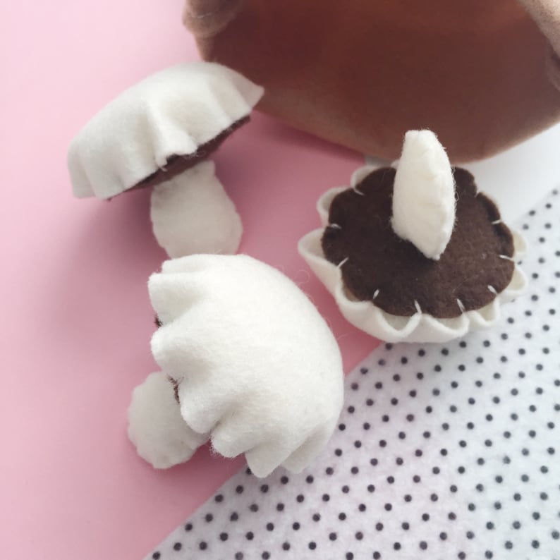 Play House Felt Food Vegetables Early Learning Felt Play Food Mushrooms Play Kitchen Montessori Learning