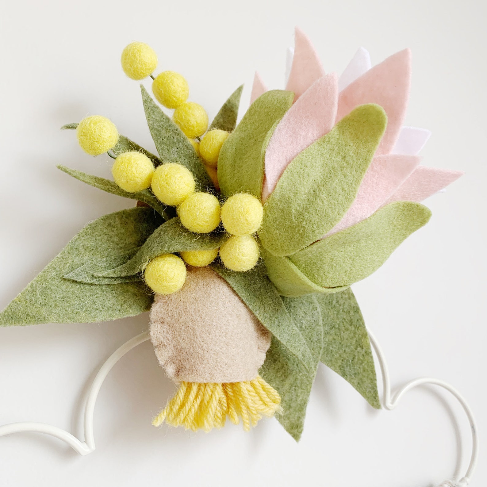 Australian Flowers Wall Hook Felt Flowers Protea Flowering Etsy