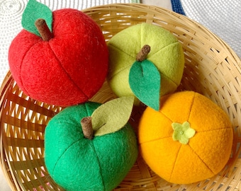 Felt Play Food Fruit, Felt Food Apple Orange, Play Kitchen, Play Shop, Montessori Play, Hands On Learning, Preschool Activity, Homeschool