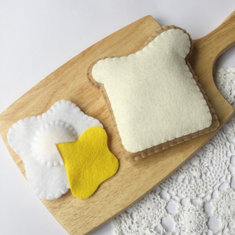 Felt Food Fried Egg Sunny Side Up Play Food Eggs Play Etsy Australia