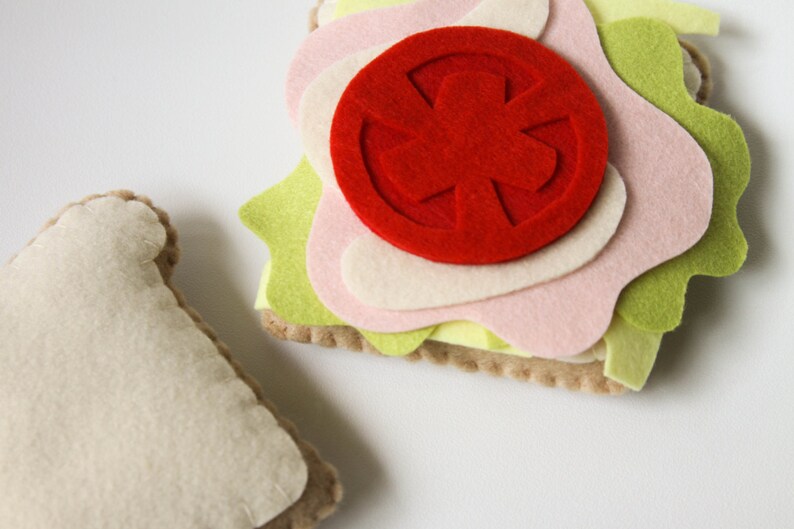Felt Play Food Sandwich Set Felt Bread Play Kitchen Felt Etsy Australia