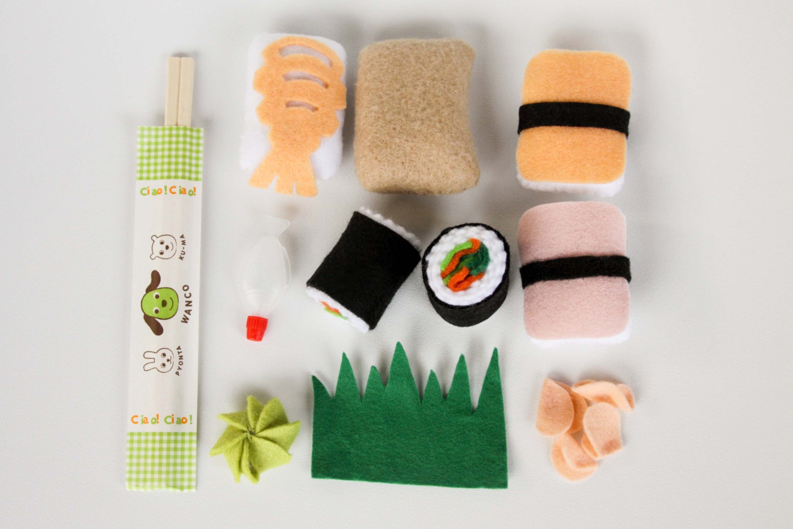 Pretend Play Felt Play Food Sushi Playset Sushi Roll Rice Etsy