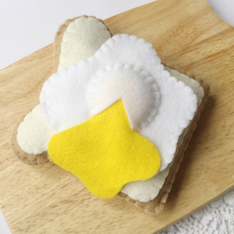 Felt Food Fried Egg Sunny Side Up Play Food Eggs Play Etsy Australia