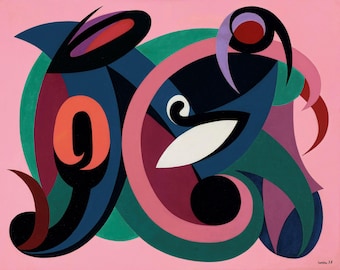 Herbin 38 by Auguste Herbin Home Decor Wall Decor Giclee Art Print Poster A4 A3 A2 Large Print BOGOFREE (see product page)